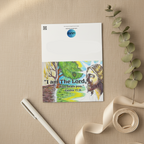 A greeting card with Jesus in the design.