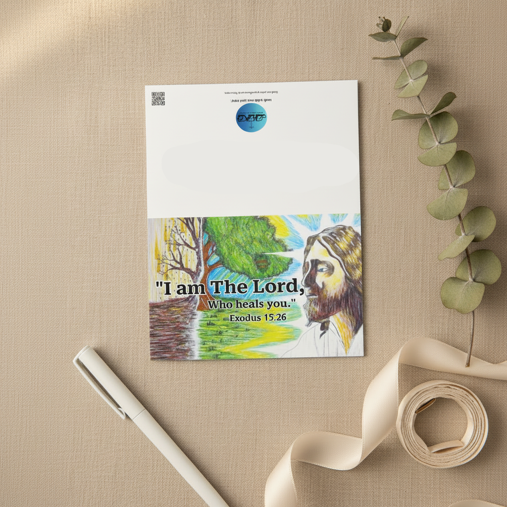 A greeting card with Jesus in the design.