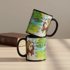 Jesus' Healing Presence 11oz black personalised mug featuring Jesus' presence healing a tree that's on fire – AllThingsGoode