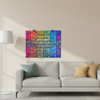 Rainbow Reflections 12x16 personalised poster featuring the colours of the rainbow with trees and stars – AllThingsGoode