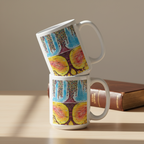 Life Over Death 15oz white personalised mug featuring the tree of life and the tree of the knowledge of good and evil – AllThingsGoode