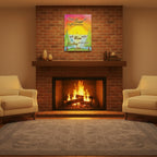 Poster with a sunrise design with Malachi 4:2, "The sun of righteousness will rise with healing in its rays."