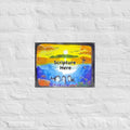 Dolfriends 12x16 personalised poster featuring three dolphin friends in the beautiful ocean with a sunset in the background – AllThingsGoode