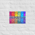 Rainbow Reflections 12x16 personalised poster featuring the colours of the rainbow with trees and stars – AllThingsGoode