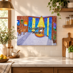 God's Plan 12x16 personalise poster featuring a room with Jesus and me sitting and painting together – AllThingsGoode