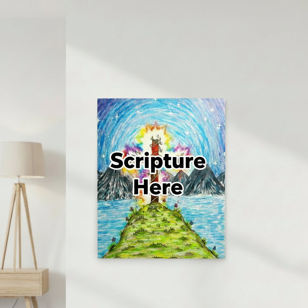The Glorious Cross 16x20 poster featuring the glorious cross of Jesus with radiant light, brighting it's surroundings – AllThingsGoode