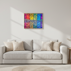 Rainbow Reflections 16x20 personalised poster featuring the colours of the rainbow with trees and stars – AllThingsGoode