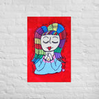 Child of God 24x36 poster featuring a girl with rainbow coloured hair and encouraging words surrounding her – AllThingsGoode