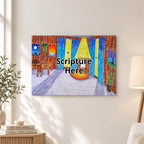 God's Plan 24x36 personalise poster featuring a room with Jesus and me sitting and painting together – AllThingsGoode