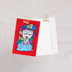 Child of God 4x6 greeting card with a rainbow haired girl with encouraging words around her – AllThingsGoode