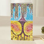 Life Over Death 4x6 greeting card featuring the tree of life and the tree of the knowledge of good and evil – AllThingsGoode