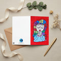 Child of God 4x6 greeting card with a rainbow haired girl with encouraging words around her – AllThingsGoode