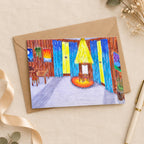 God's Plan 5x7 greeting card featuring a room with two chairs in the corner and canvas – AllThingsGoode