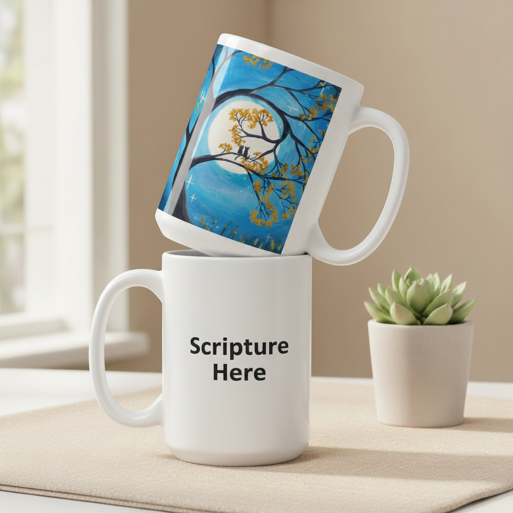 Two Cats In A Tree | Personalised Mug